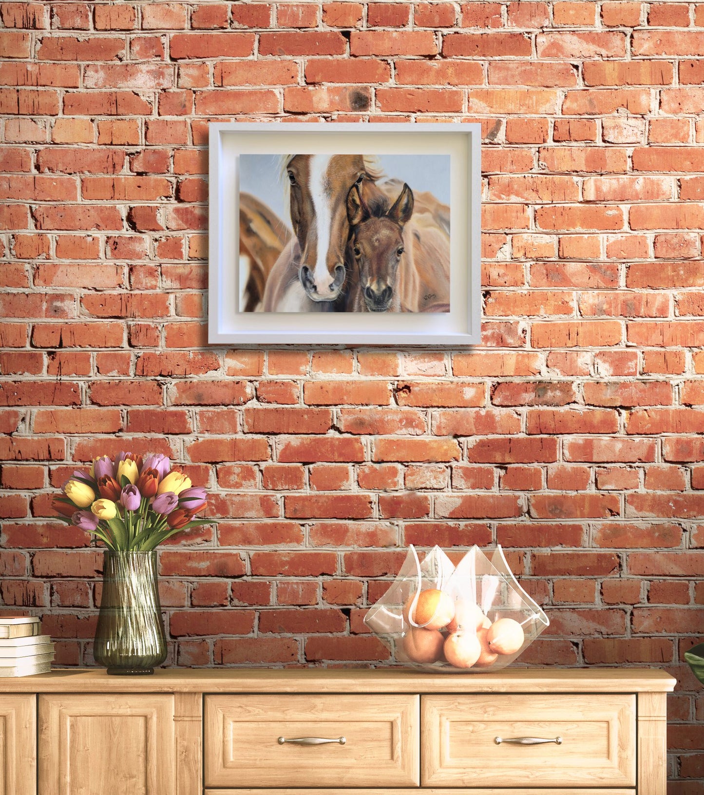 Love Without Words | Original Mare and Foal Oil Painting