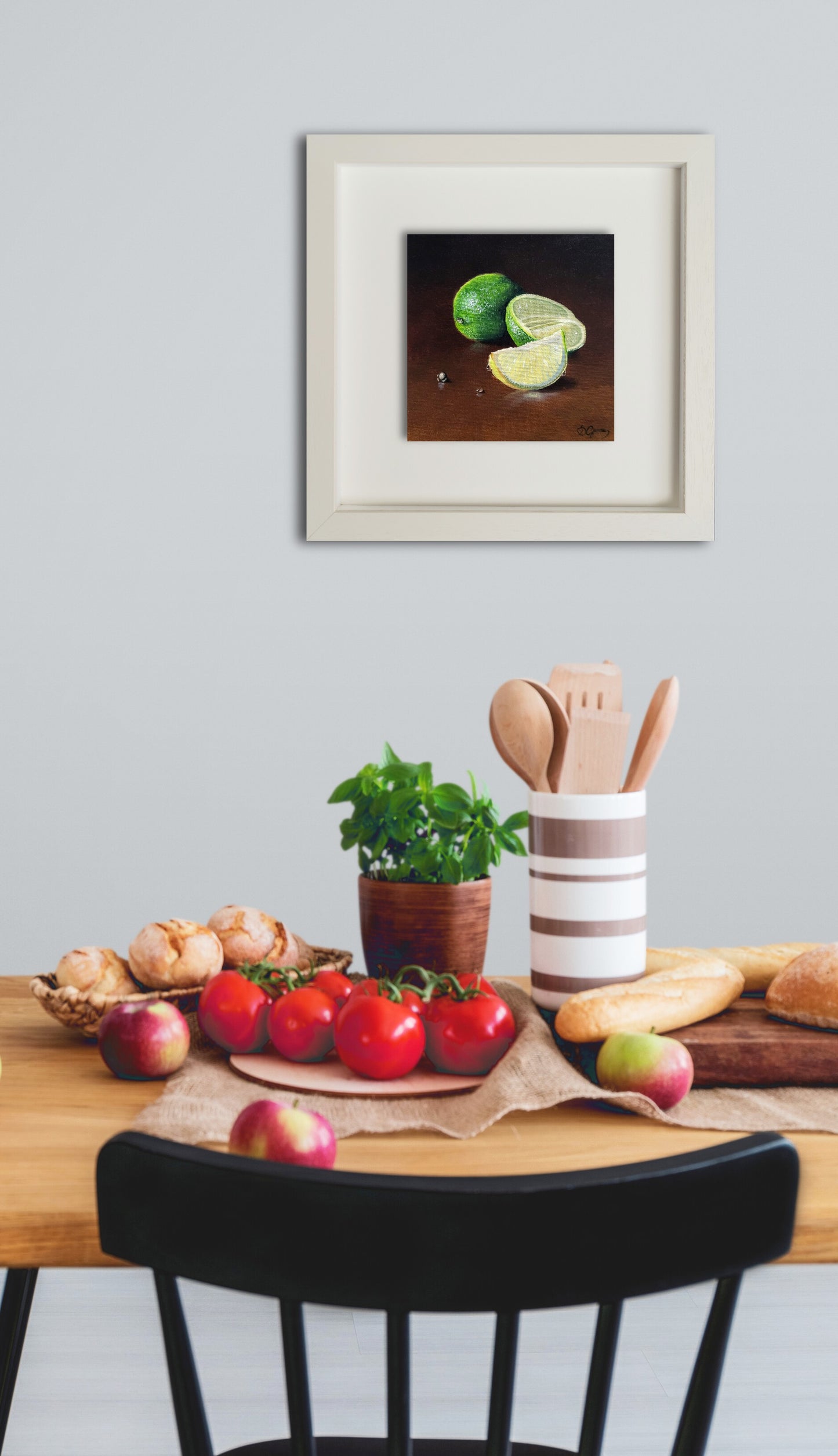 Zest & Light: The Lime | Original Lime Still Life Oil Painting
