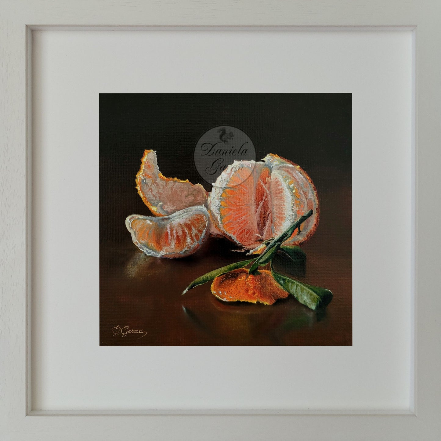 Contemporary framed painting of a mandarin