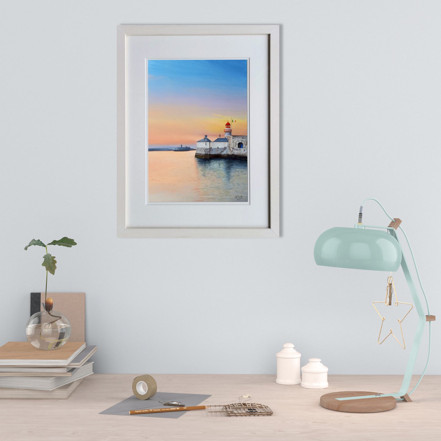 Sunset at Dún Laoghaire - East Pier - 43 x 55 cm