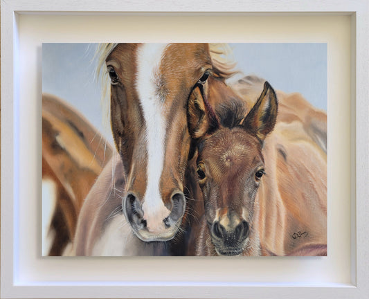 Mare and Foal Painting - Horse Art