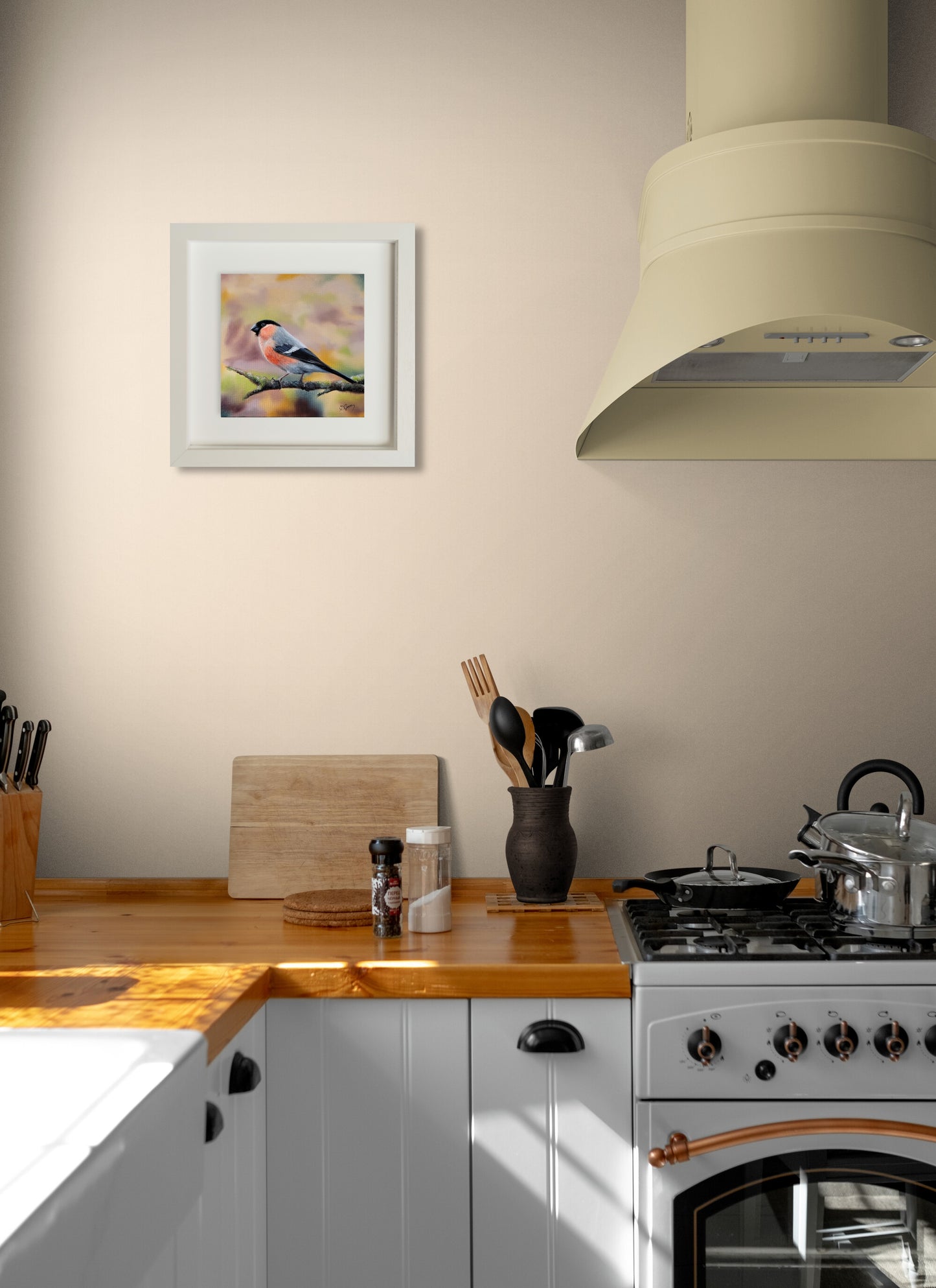 Perched with Grace - The Bullfinch