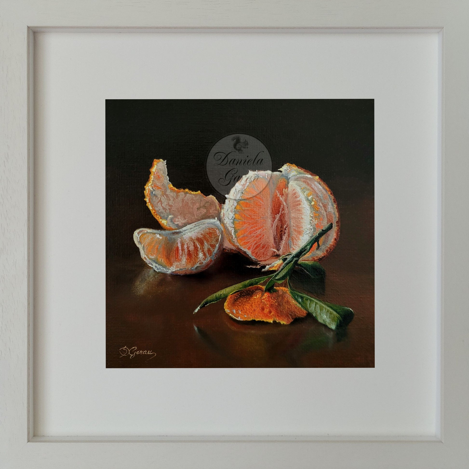 Contemporary framed painting of a mandarin