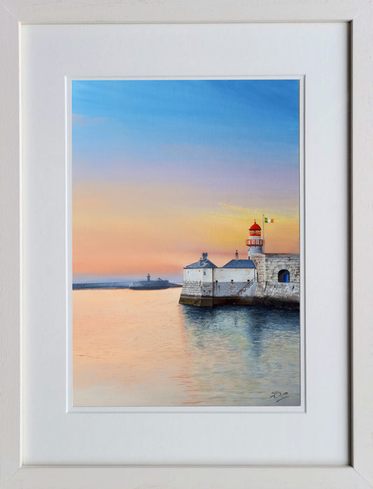 Sunset at Dún Laoghaire - East Pier - 43 x 55 cm