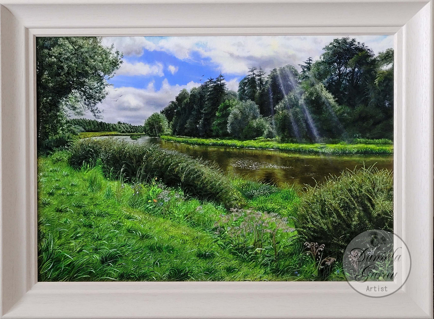 This is one of the landscapes of Ireland oil painting depicting Boyne River