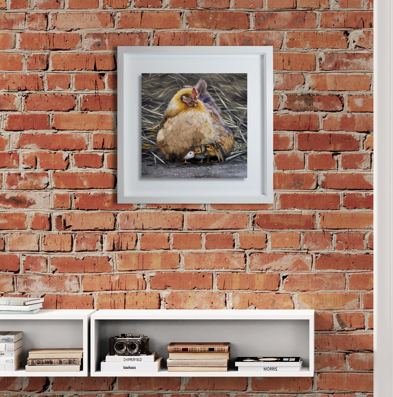 Hen and Chicks Painting