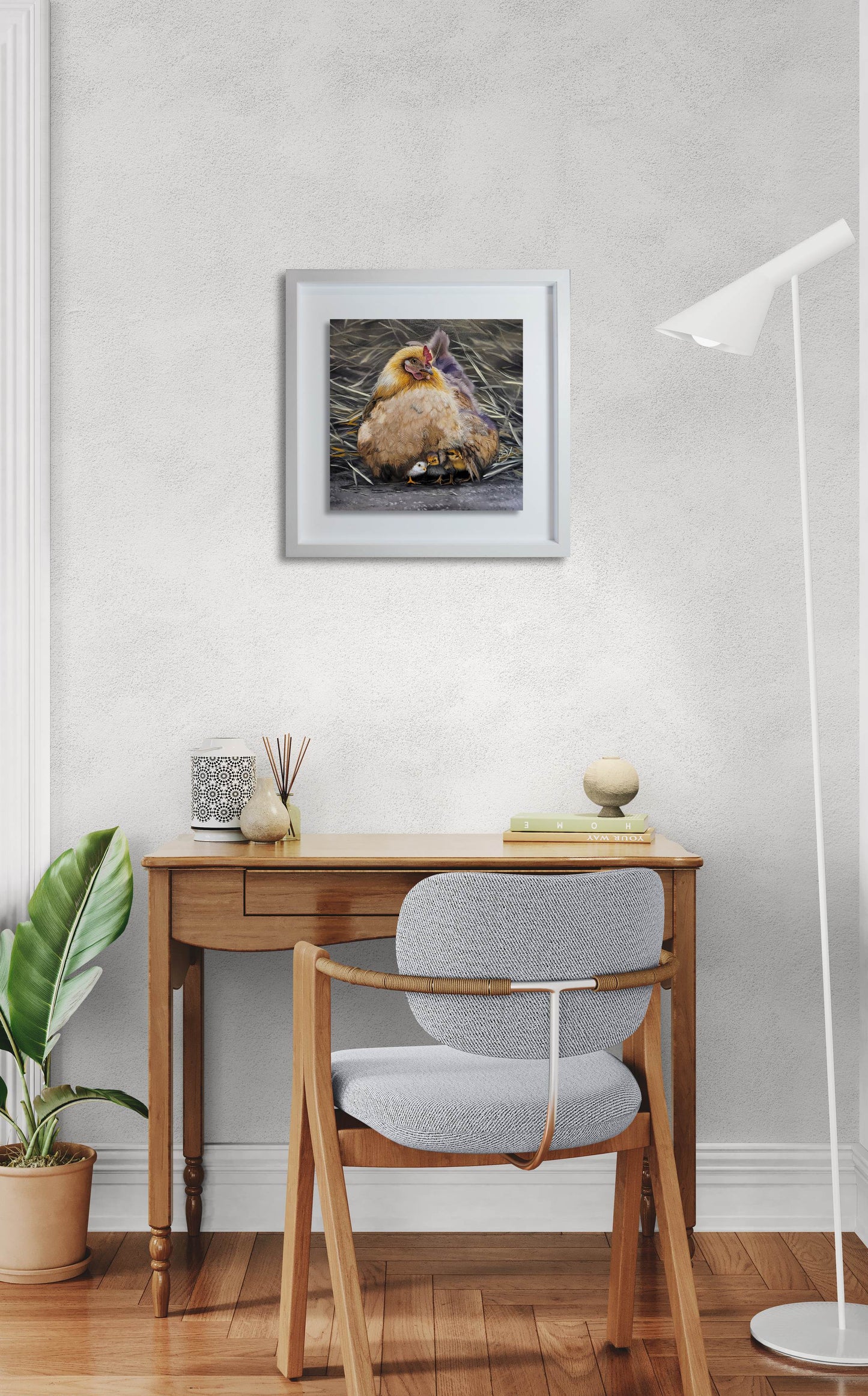 Hen and Chicks Painting